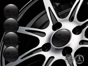 VW Decals on Wheels Style Racing Domed Stickers